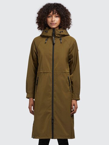 khujo Between-Seasons Coat 'Xappi' in Green: front