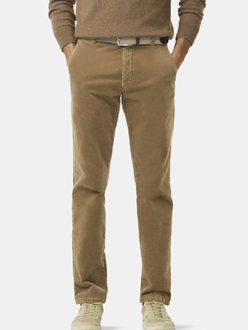 Regular Pantalon chino 'Bonn Acitve' MEYER en marron : devant