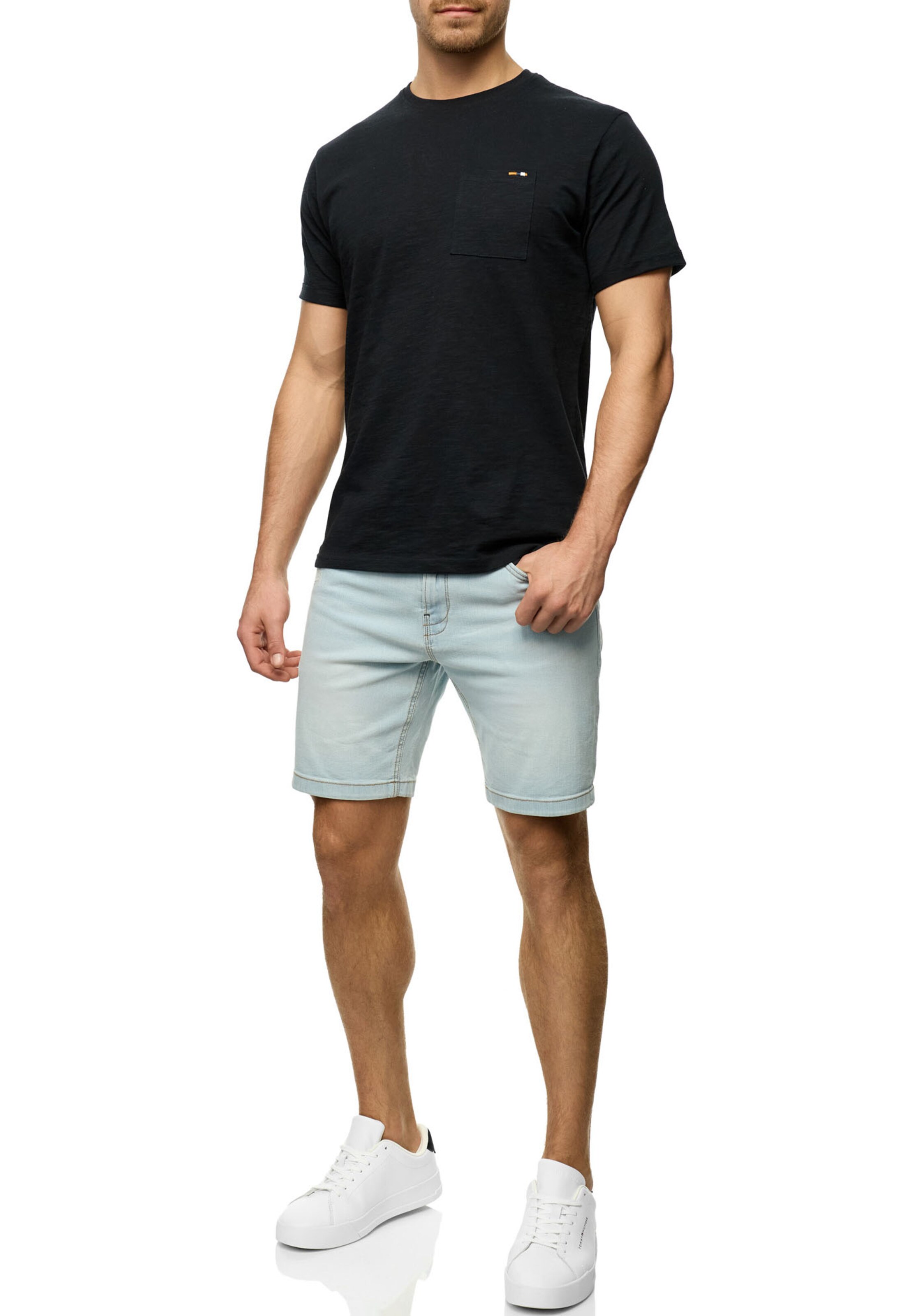 INDICODE JEANS Regular Shorts 'Mcfly' in Blau