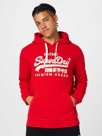 Superdry Sweatshirt 'Vintage' in Rood: voorkant