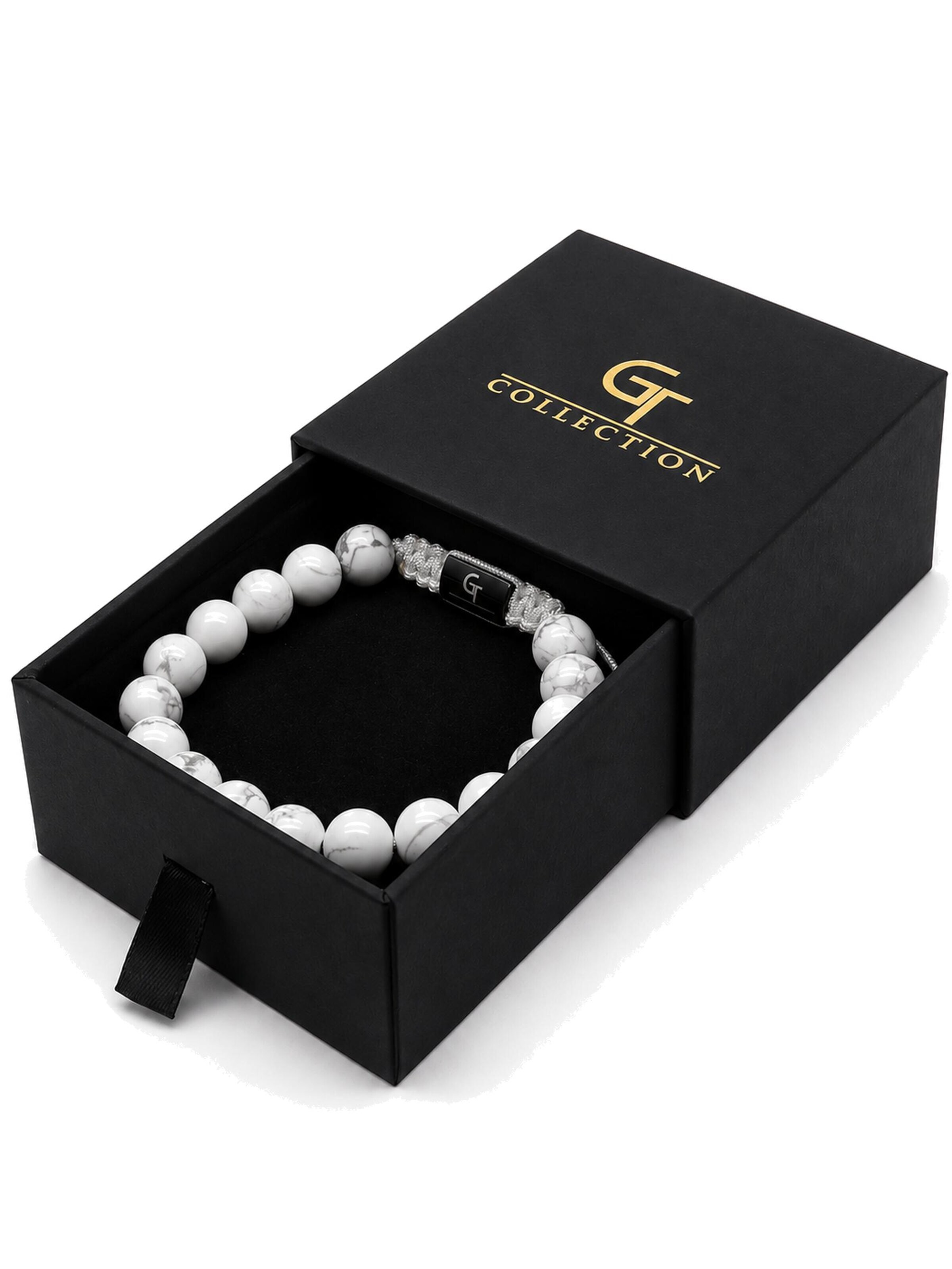 GT Collection Bransoletka 'Howlite Single-Row' w kolorze biały