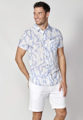 Coupe regular Chemise KOROSHI en bleu : devant