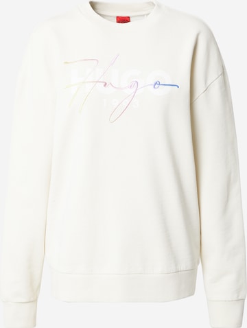 HUGO Sweatshirt 'Dakimara' in White: front