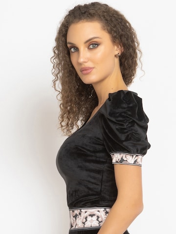 JIORO Blouse 'ESSENTIALS' in Zwart