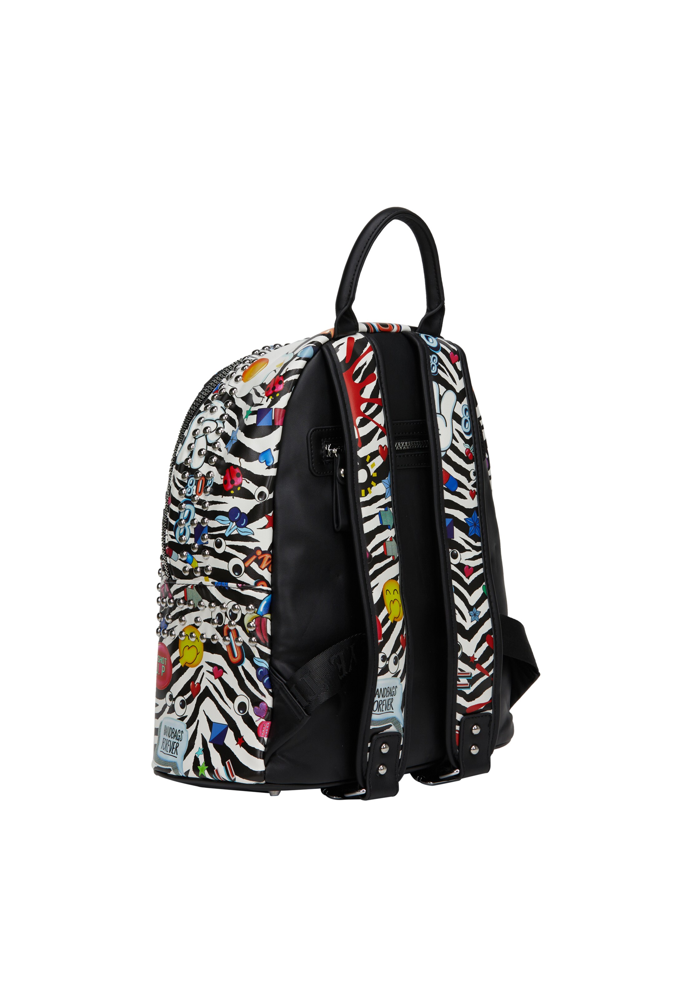 MYMO Rucksack 'Pop Eyetheme' in Schwarz