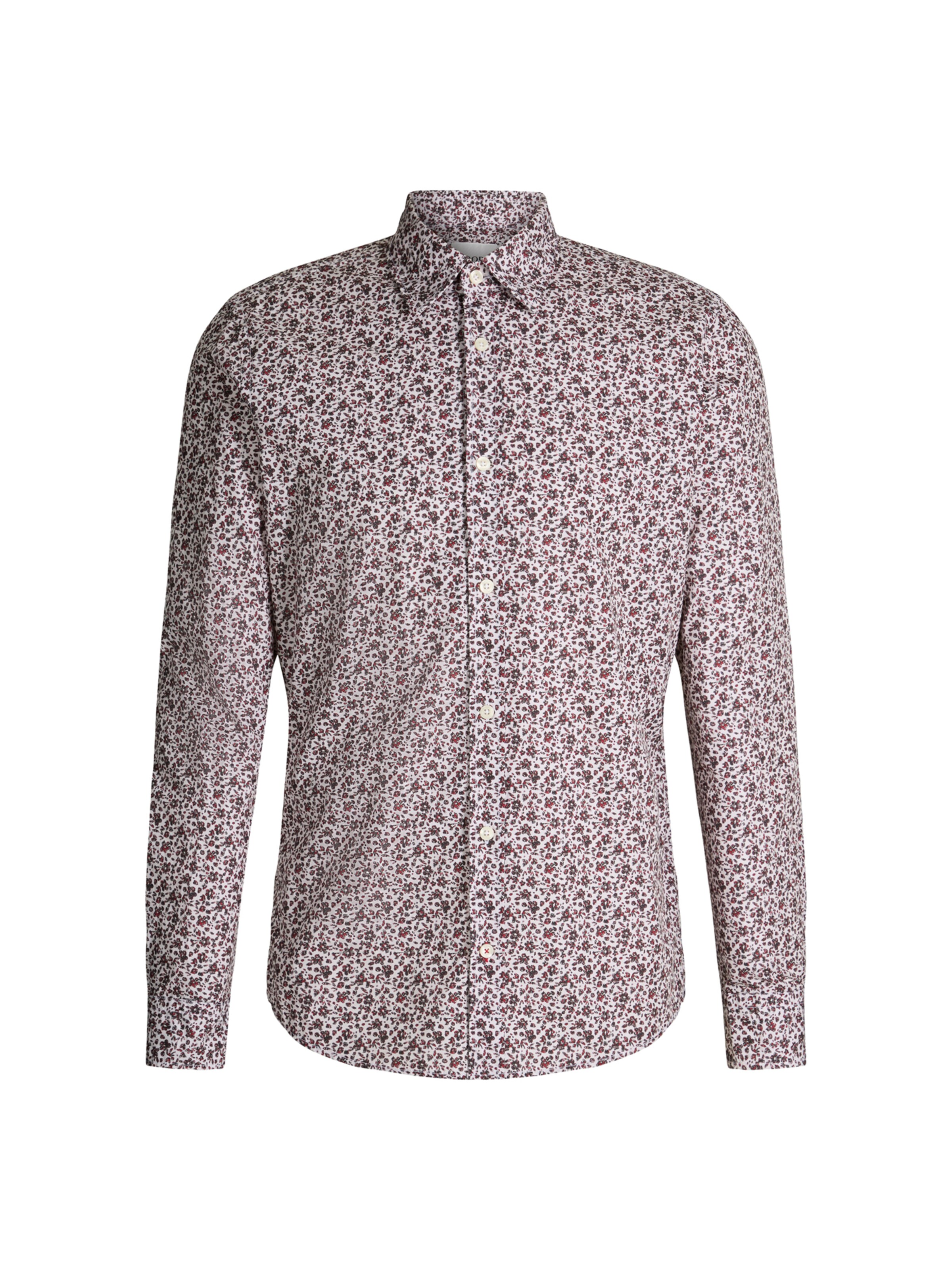 JOOP! Jeans Button Up Shirt 'Hanson' in Bordeaux / White, Item view