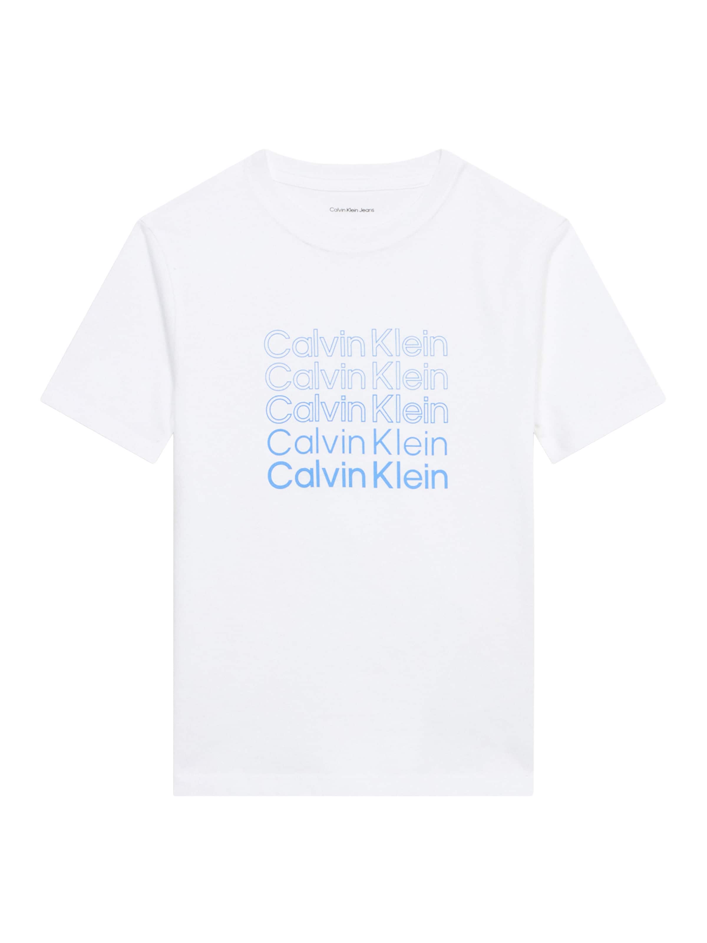Tricou de la Calvin Klein Jeans pe alb: față