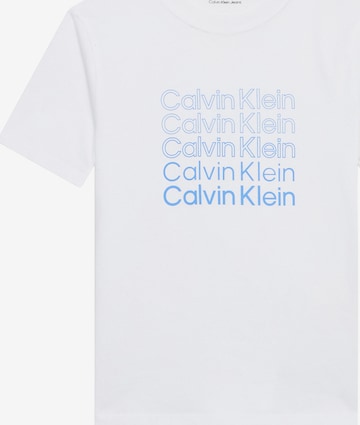 Tricou de la Calvin Klein Jeans pe alb: față