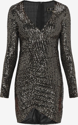 faina Kokteilové šaty - Čierna: predná strana