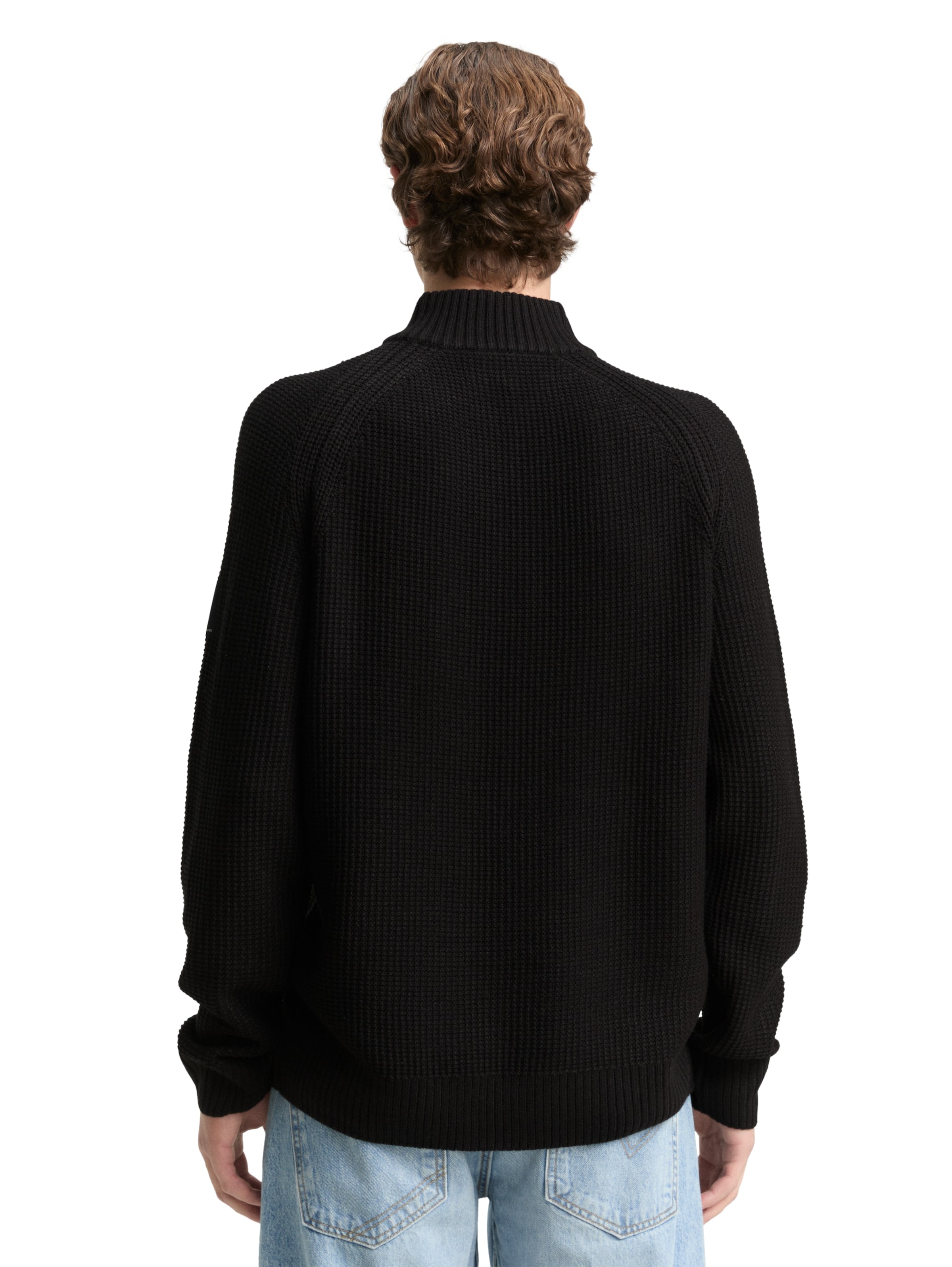 TOM TAILOR DENIM Pullover in Schwarz