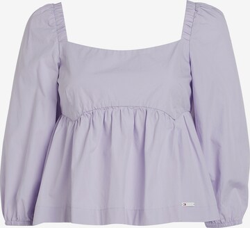 T-shirt Tommy Jeans en violet : devant