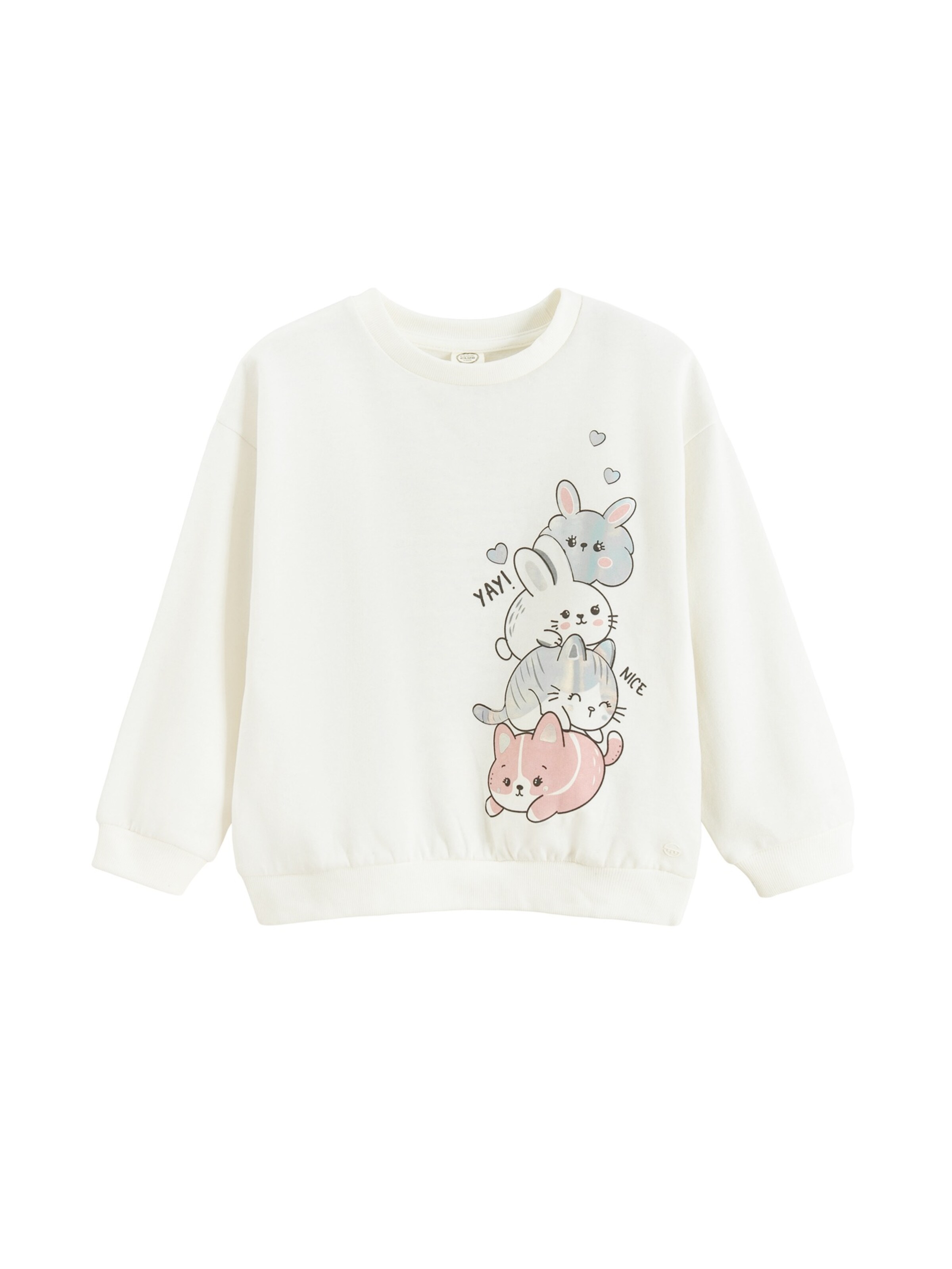 Cool Club Sweatshirt in Weiß: Vorderseite