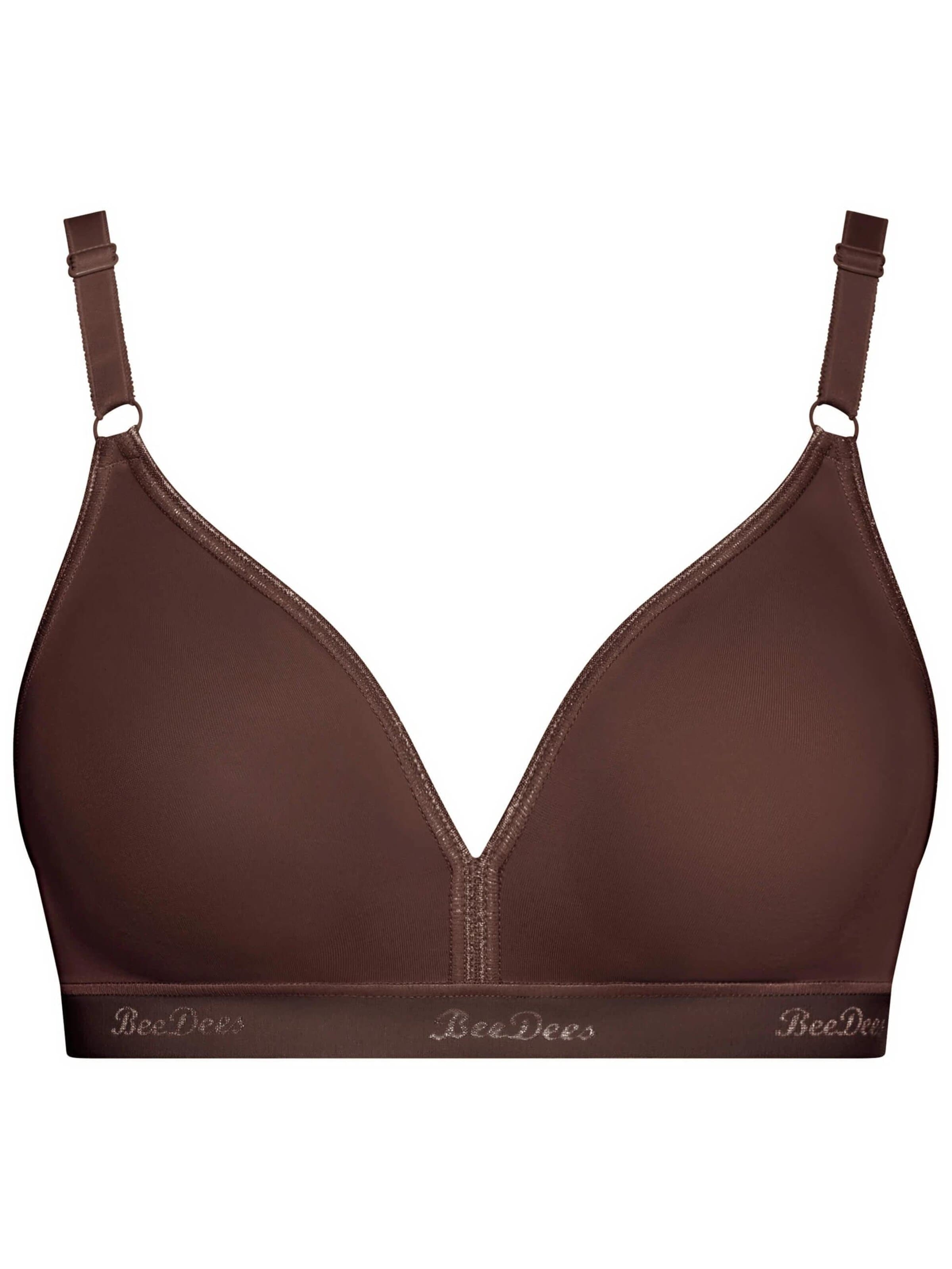 BeeDees Bra 'Soft-BH Microfun N ohne Bügel' in Brown: front