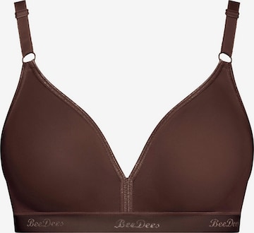 BeeDees Bra 'Soft-BH Microfun N ohne Bügel' in Brown: front