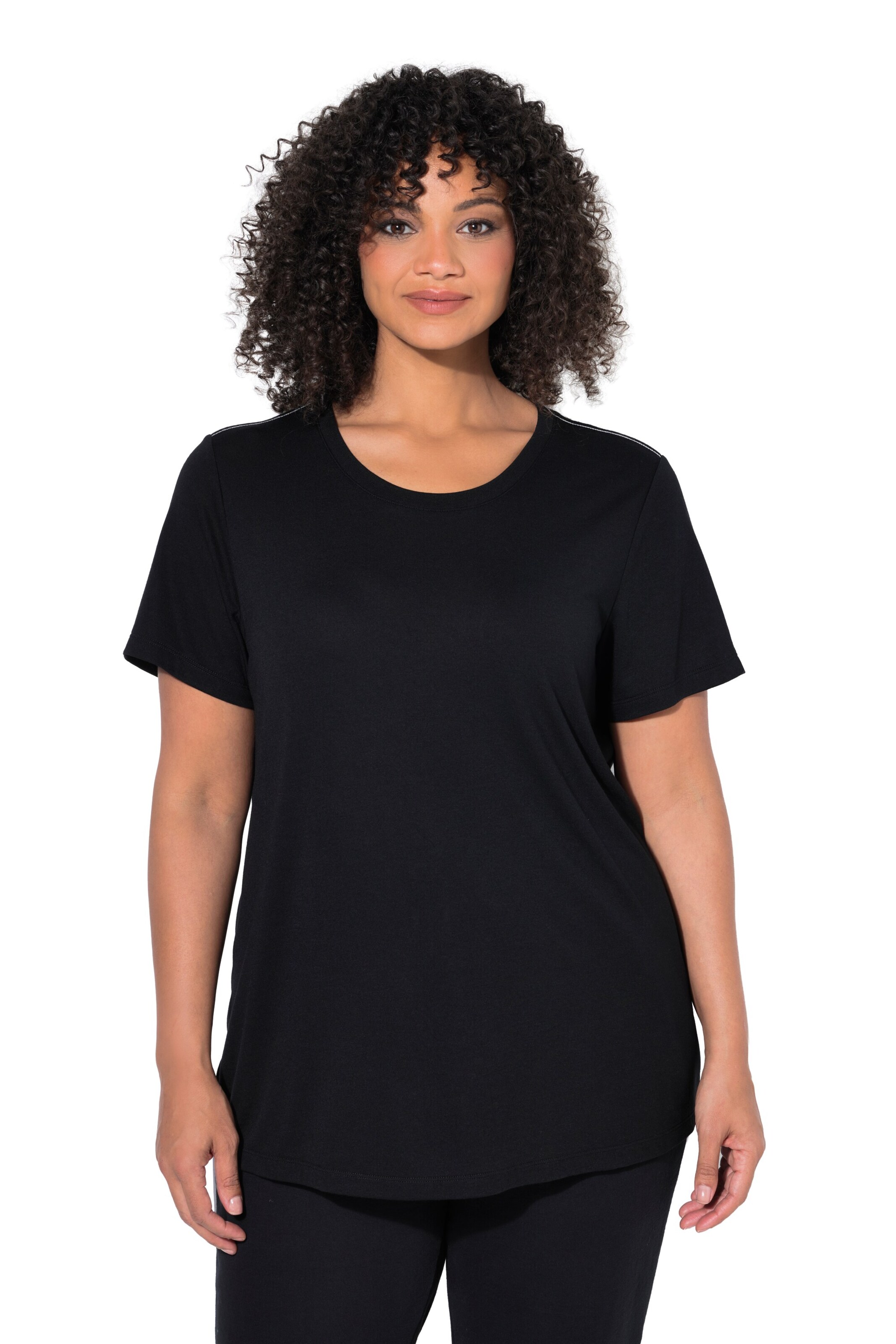 Ulla Popken Shirt in Schwarz: Vorderseite