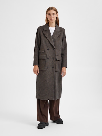 SELECTED FEMME Between-Seasons Coat 'Katrine' in Brown: front