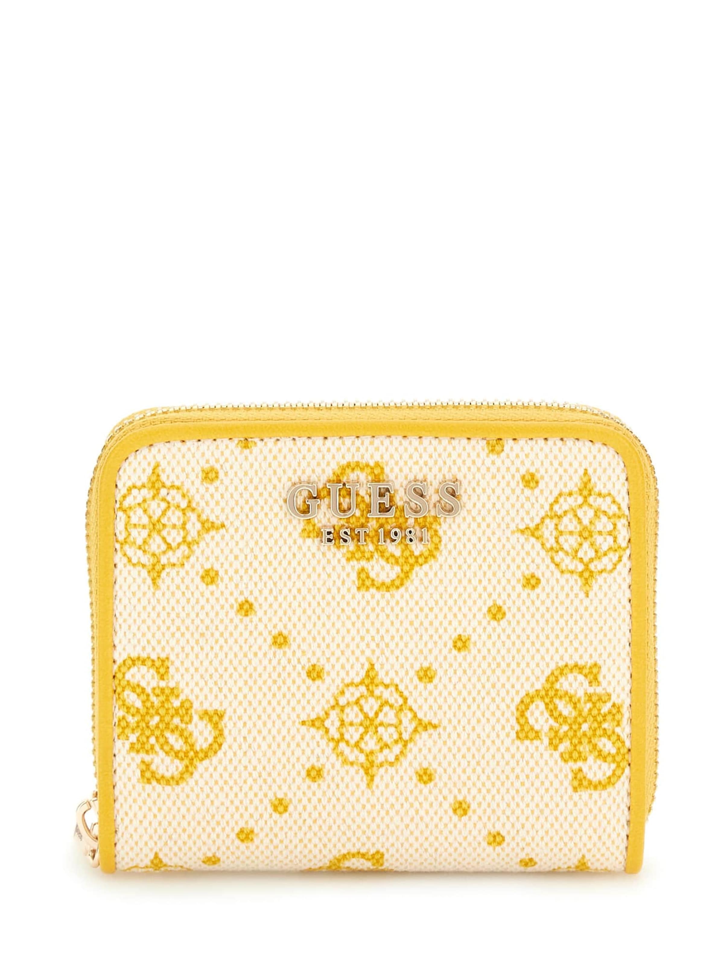 GUESS Wallet 'Neda' in Yellow: front