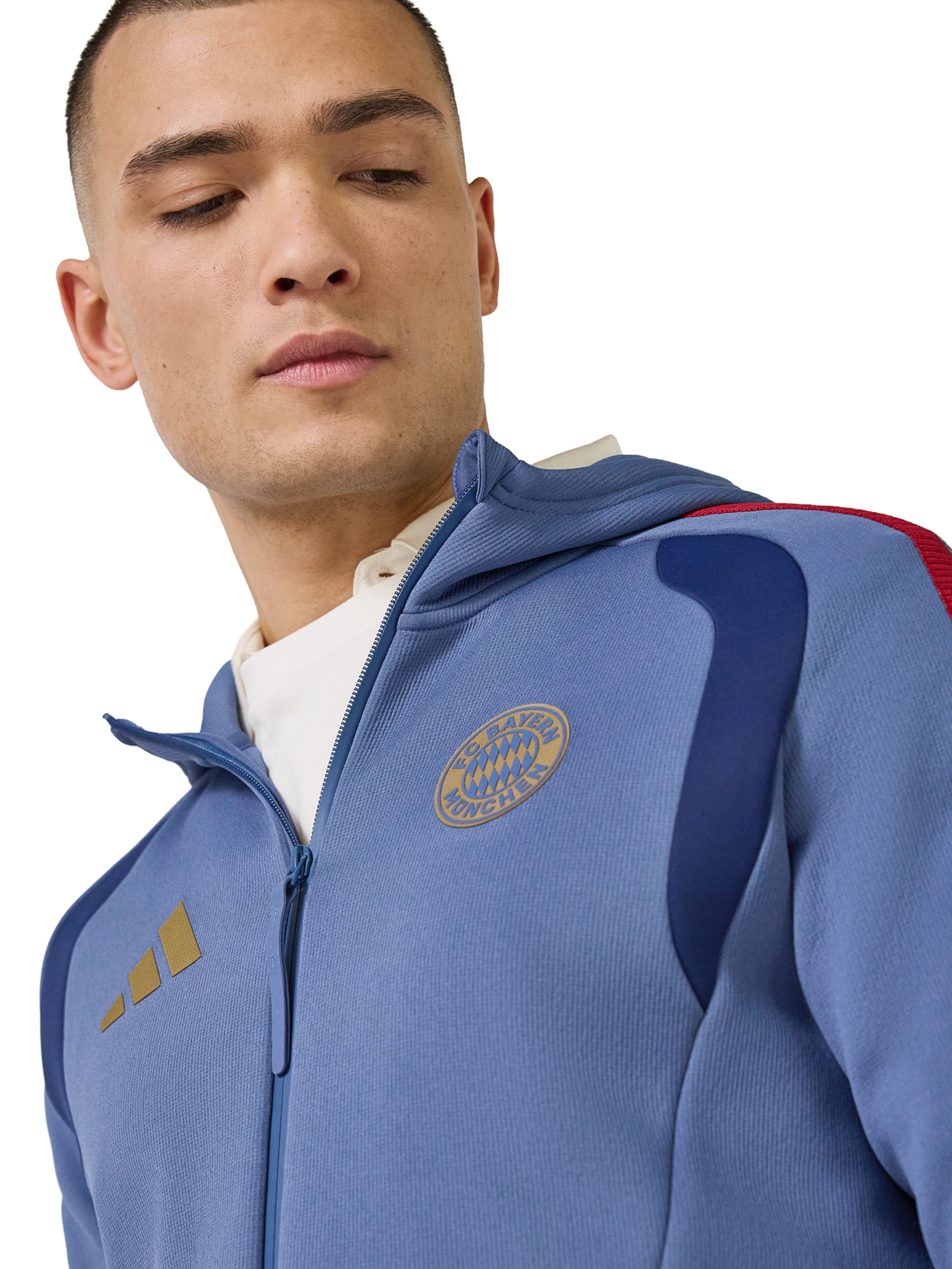 ADIDAS PERFORMANCE Zip-Up Hoodie in Blue