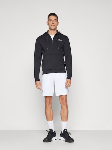 Sergio Tacchini Athletic Zip-Up Hoodie 'Cipresso' in Black