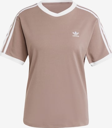 ADIDAS ORIGINALS Shirt '3-Stripes' in Brown: front
