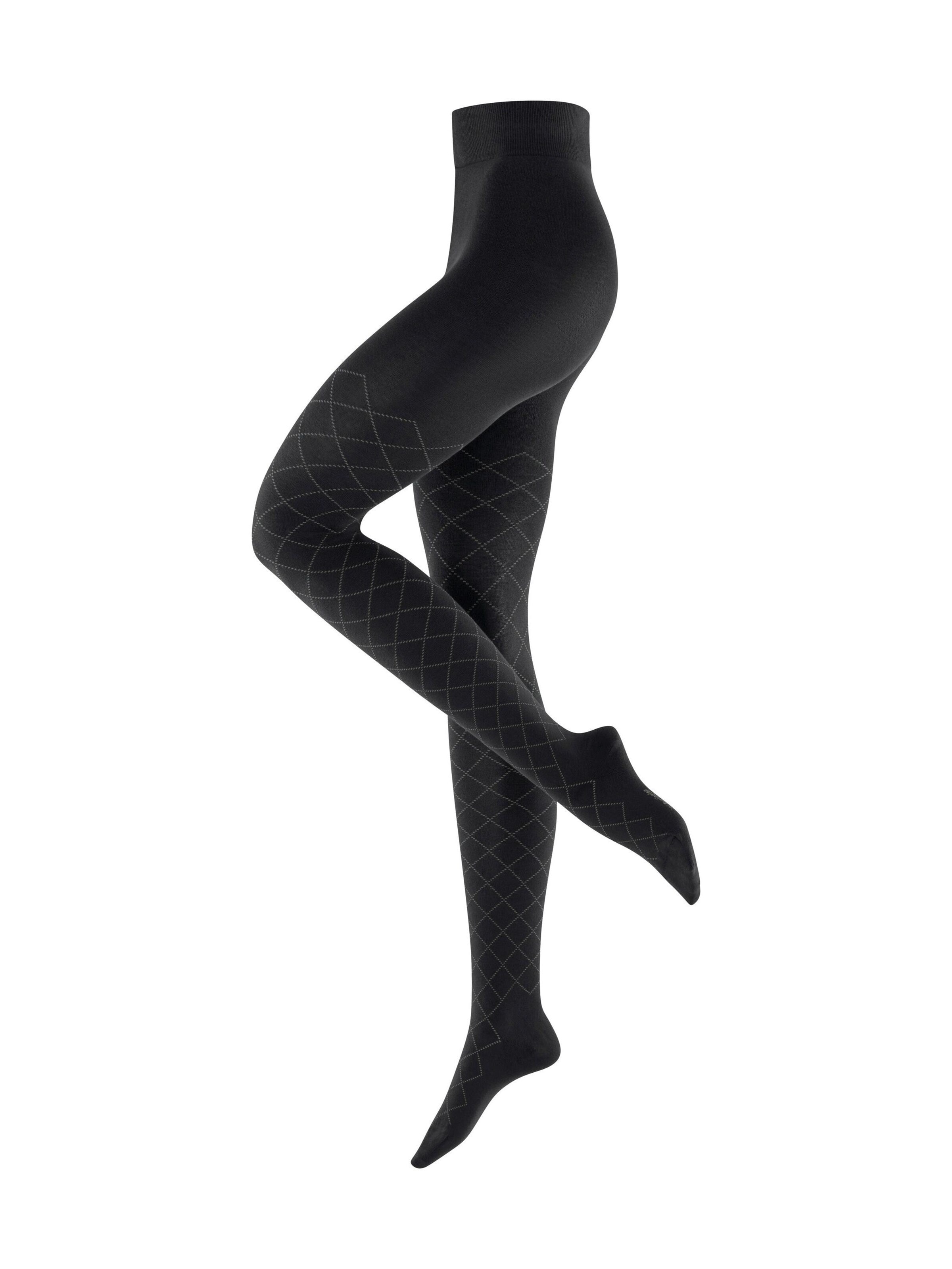 BURLINGTON Strumpfhose 'Argyle Affair'‌‌‌‌‌‌‌ in Schwarz: Vorderseite