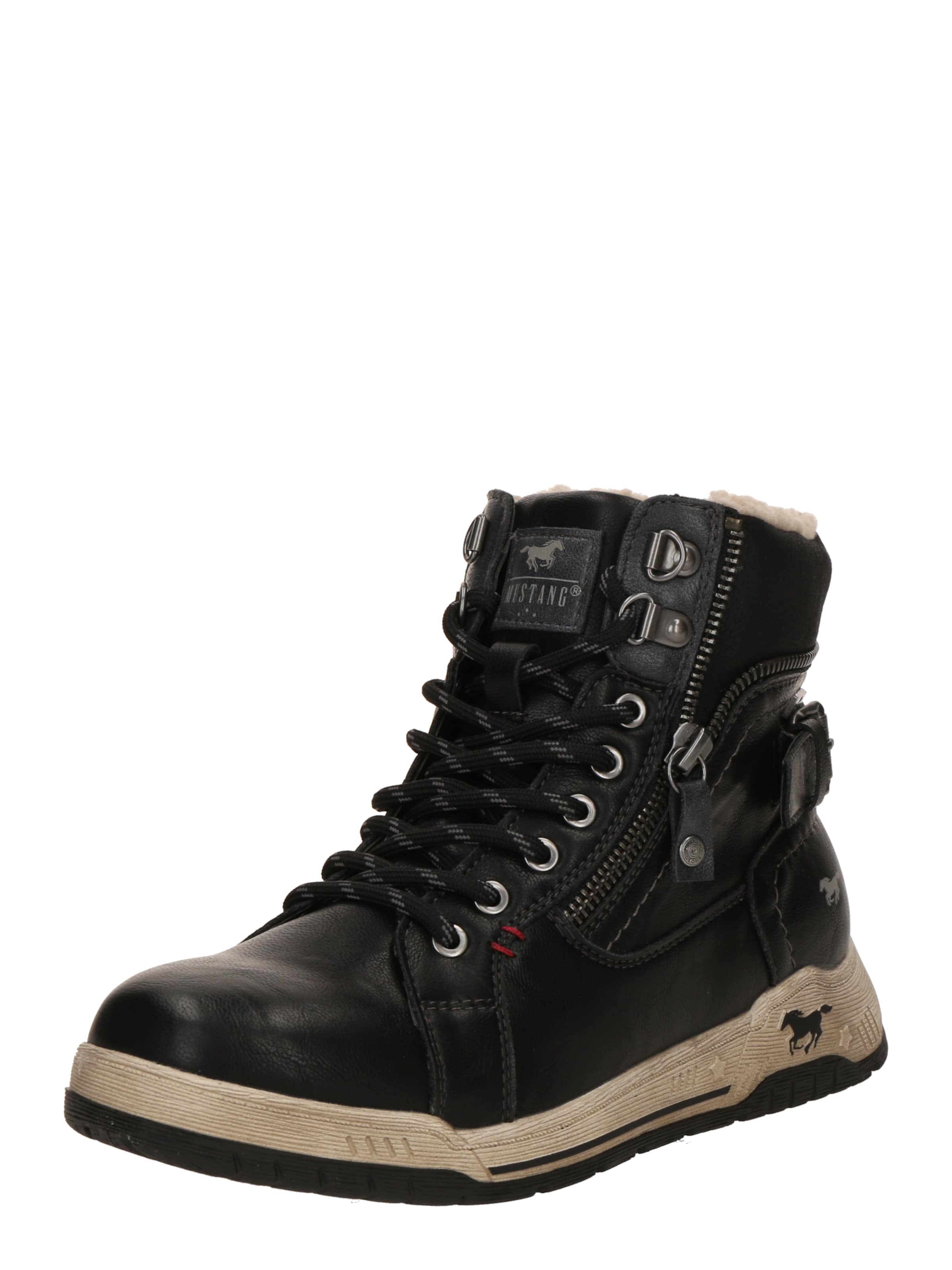 Stivaletto stringato di MUSTANG in nero: frontale