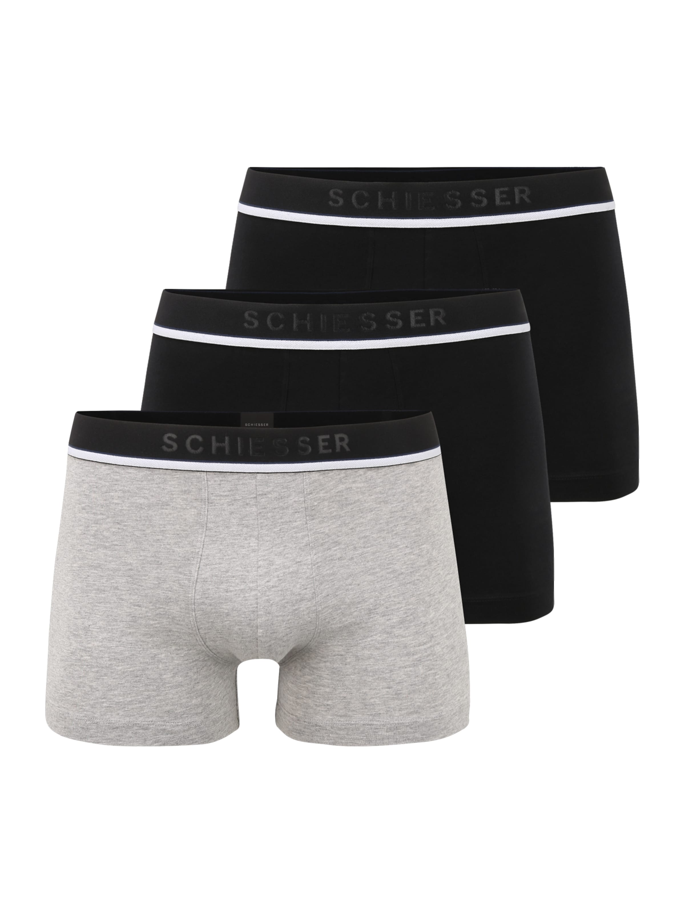 Männer Wäsche SCHIESSER Boxershorts in Graumeliert, Schwarz - NA05991 Männer Wäsche SCHIESSER Boxershorts in Graumeliert, Schwarz - NA05991