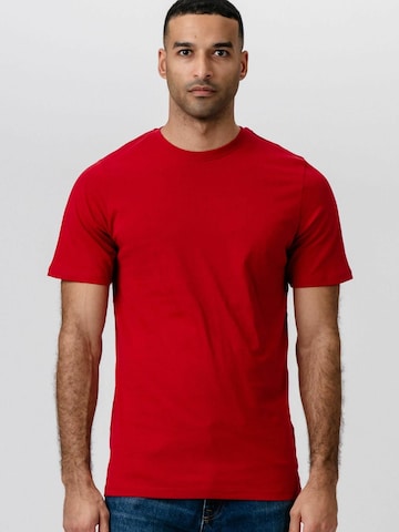 Coupe regular Chemise ' Organic Basic ' TEESHOPPEN en rouge : devant