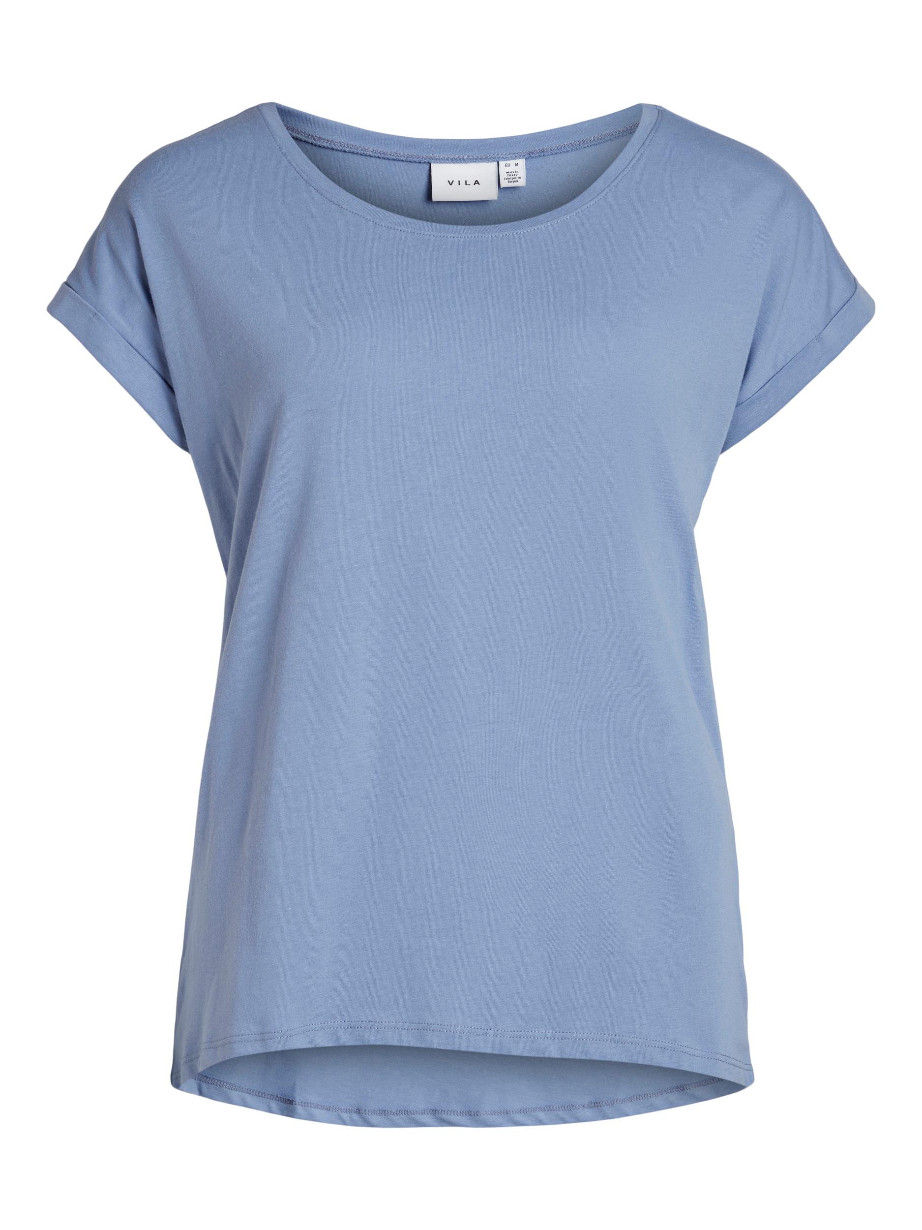 Plus size nM2XA VILA Koszulka Dreamers w kolorze Gołąbkowo Niebieskim 