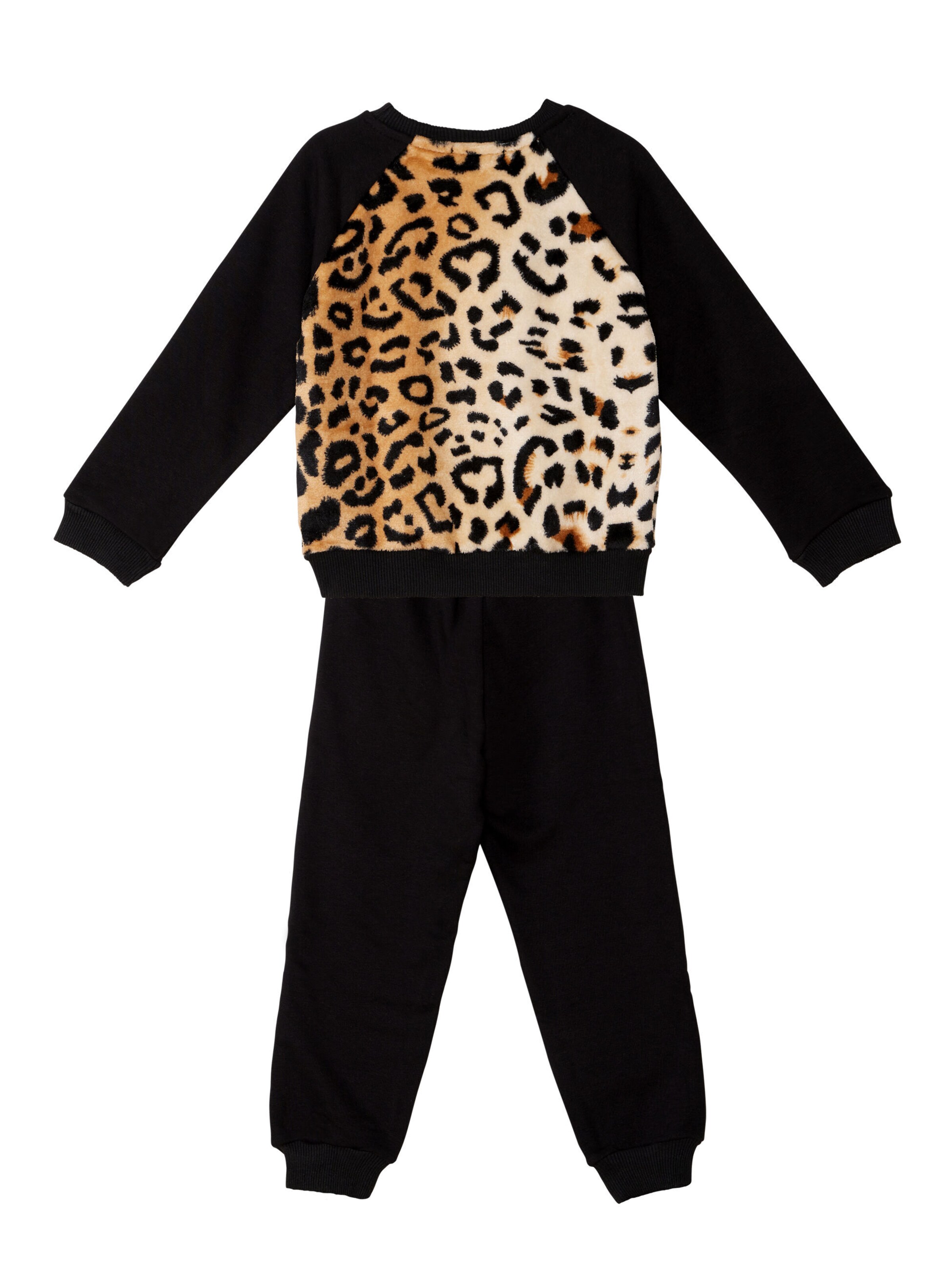Denokids Tracksuit 'Plush Leopard' in Mixed colors