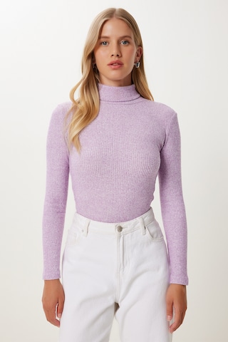Happiness İstanbul Pullover in Lila: Vorderseite