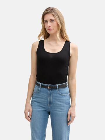 TOM TAILOR Top in Zwart: voorkant