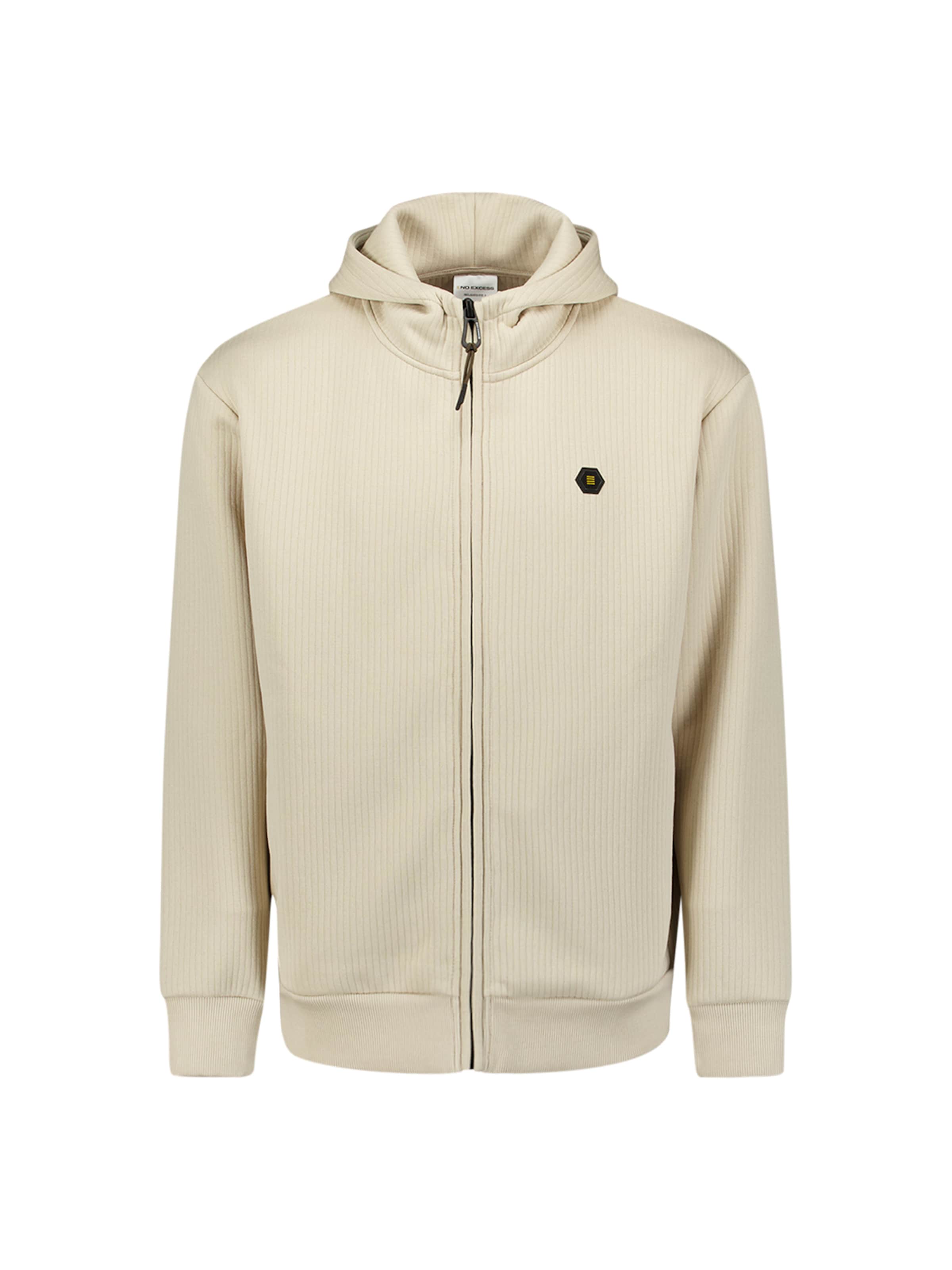 No Excess Sweatvest in Beige: voorkant