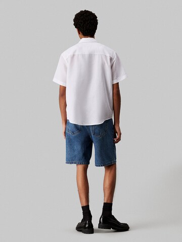 Calvin Klein Jeans Regular fit Button Up Shirt in White
