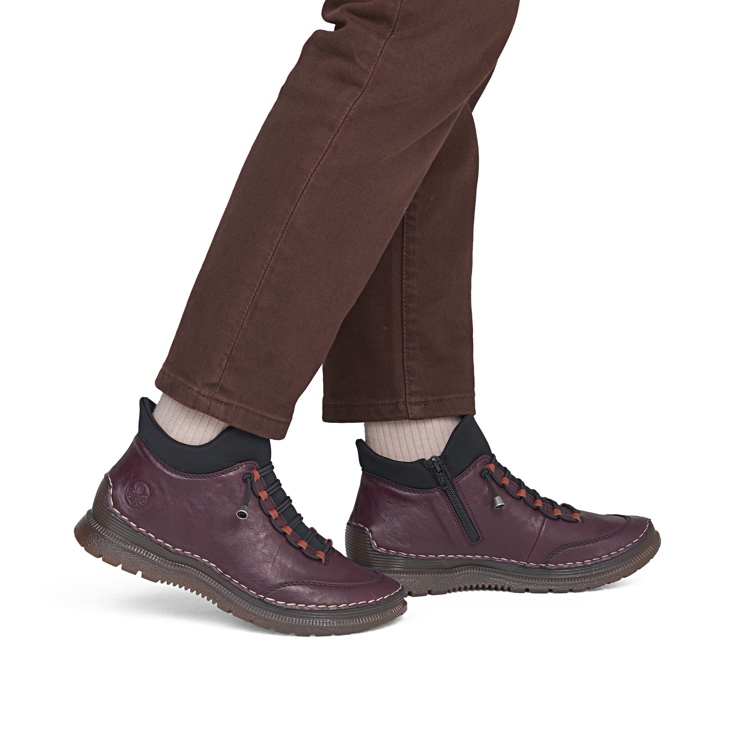 Boots ' 53650 ' Rieker en violet : devant