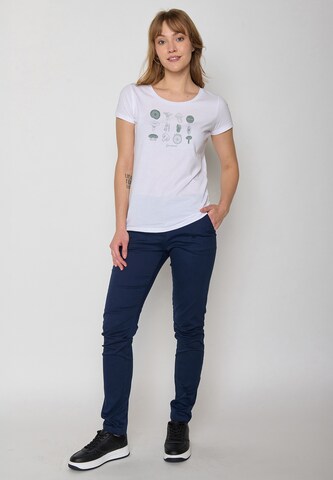 T-shirt 'Bike Mushrooms 2' GREENBOMB en blanc
