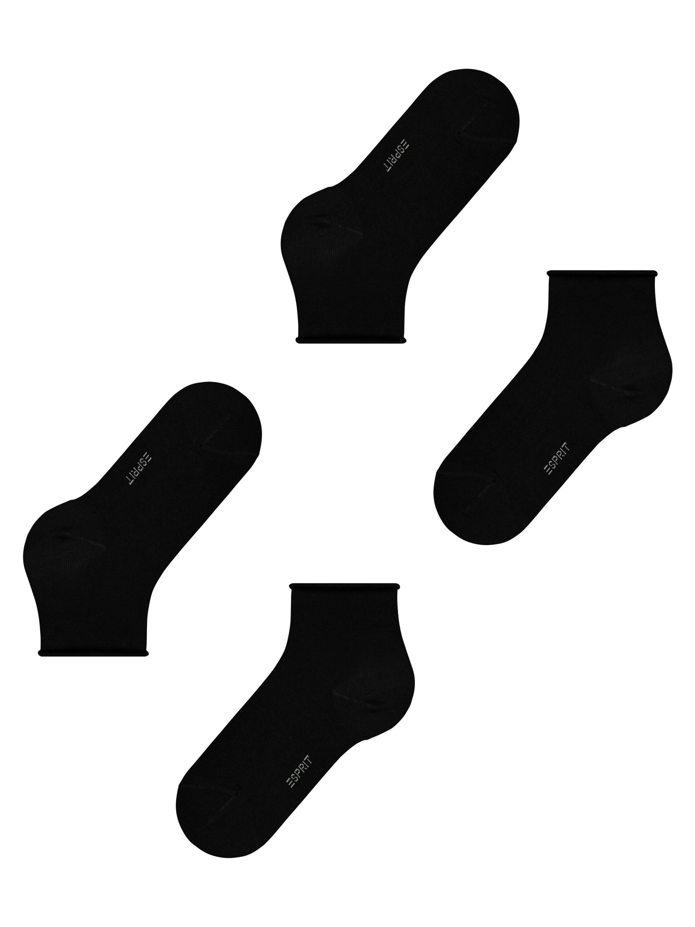 ESPRIT Socks 'Basic Pure 2-Pack' in Black