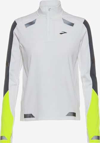BROOKS Performance Shirt 'Run Visible' in White: front