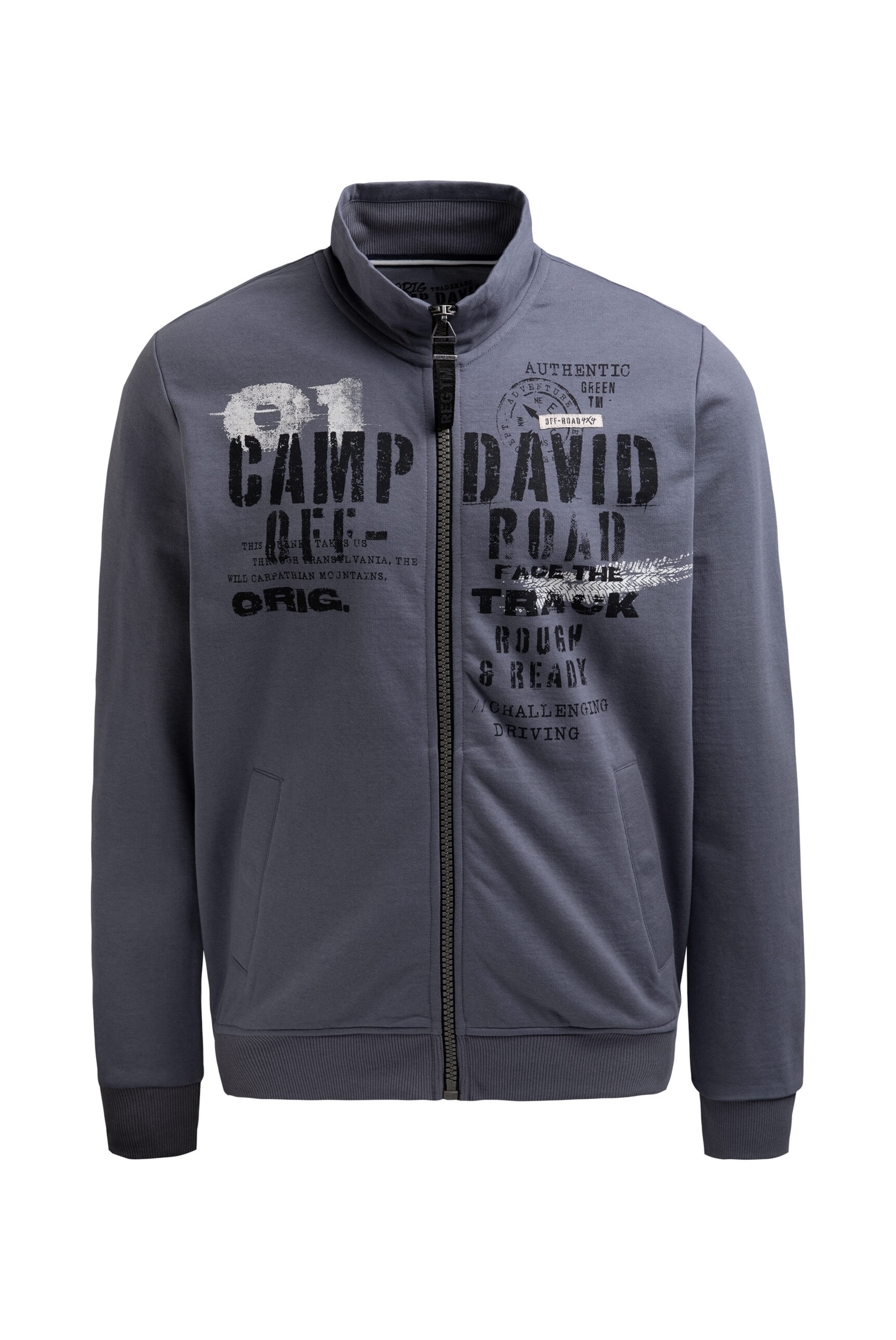 CAMP DAVID Sweat jacket in XXXL in Opal / Black / White, Item view