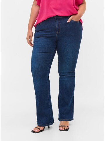 Zizzi Bootcut Jeans 'ELLEN' in Blau: predná strana