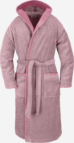 Peignoir long normani en rose : devant