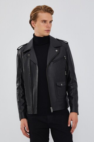 Derimod Übergangsjacke in Schwarz: Vorderseite