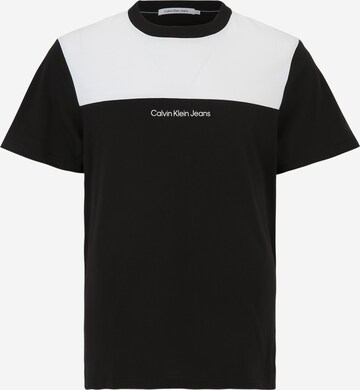 T-Shirt Calvin Klein Jeans Plus en noir : devant