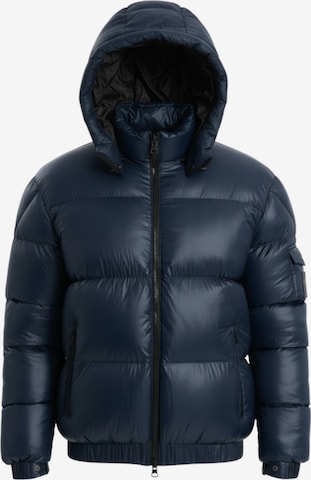 Ombre Winterjas 'OM-JAHP-0207' in Blauw: voorkant