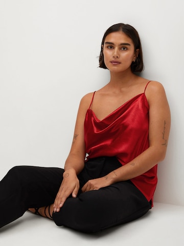 Haut 'Metal' VIOLETA by Mango en rouge