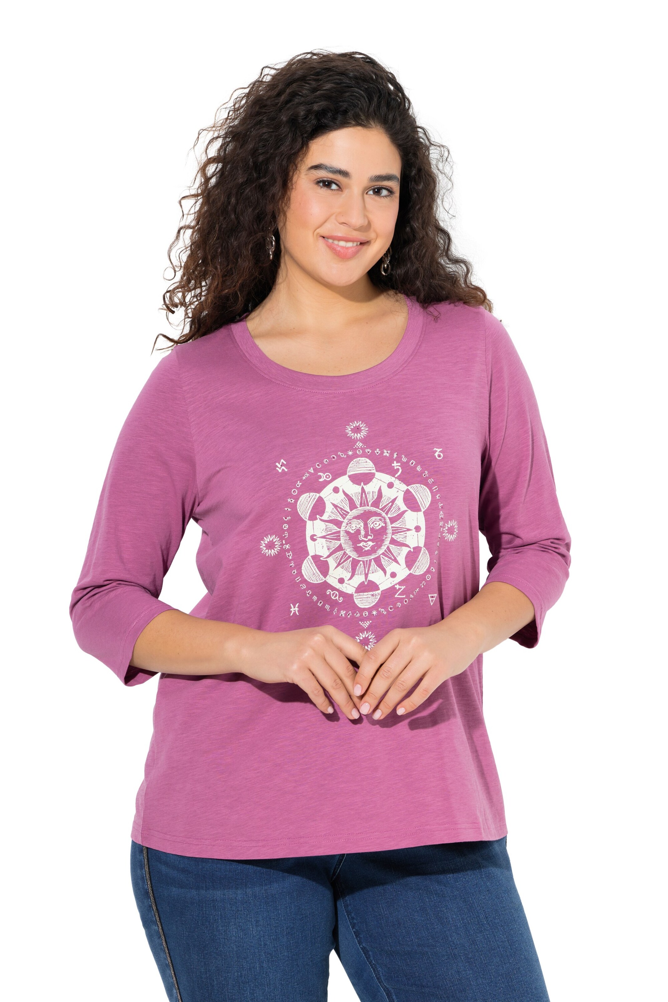 Ulla Popken Shirt in Roze: voorkant