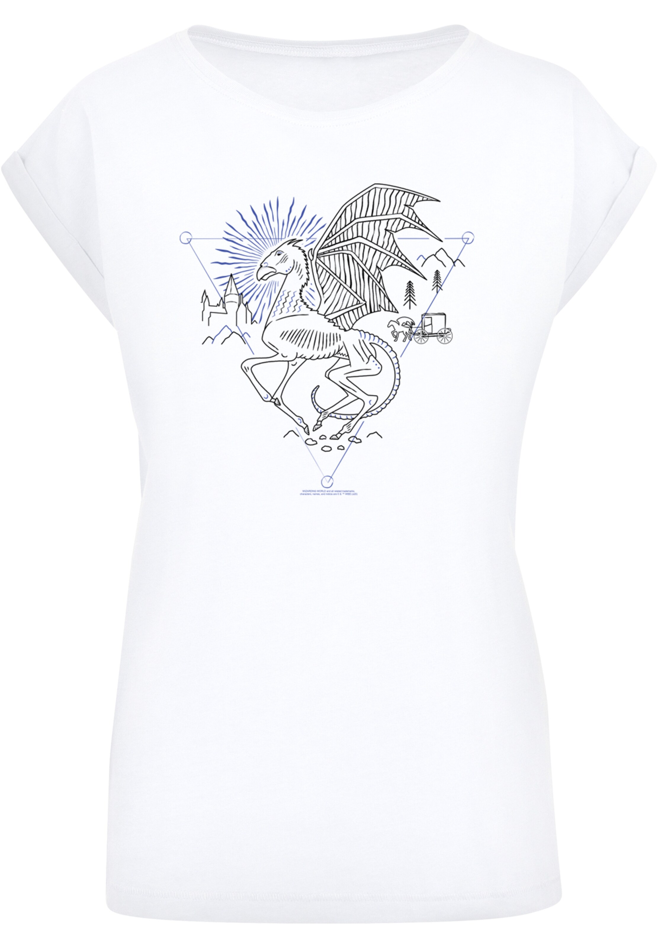 T-shirt 'Harry Potter Thestral' F4NT4STIC en blanc : devant