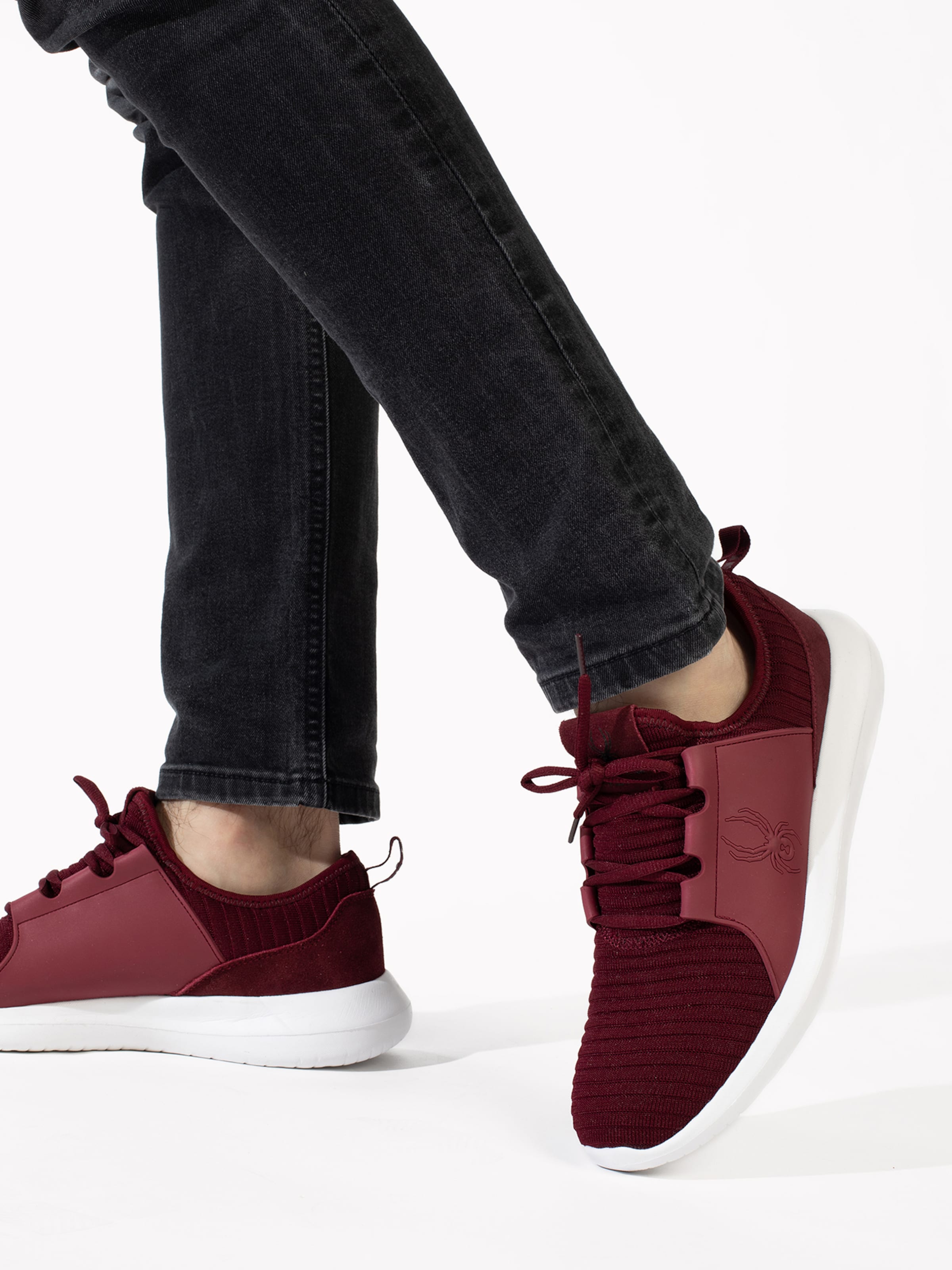 Baskets basses 'Aron' Spyder en rouge : devant