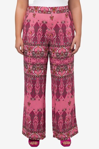 Ulla Popken Wide leg Pants in Pink: front