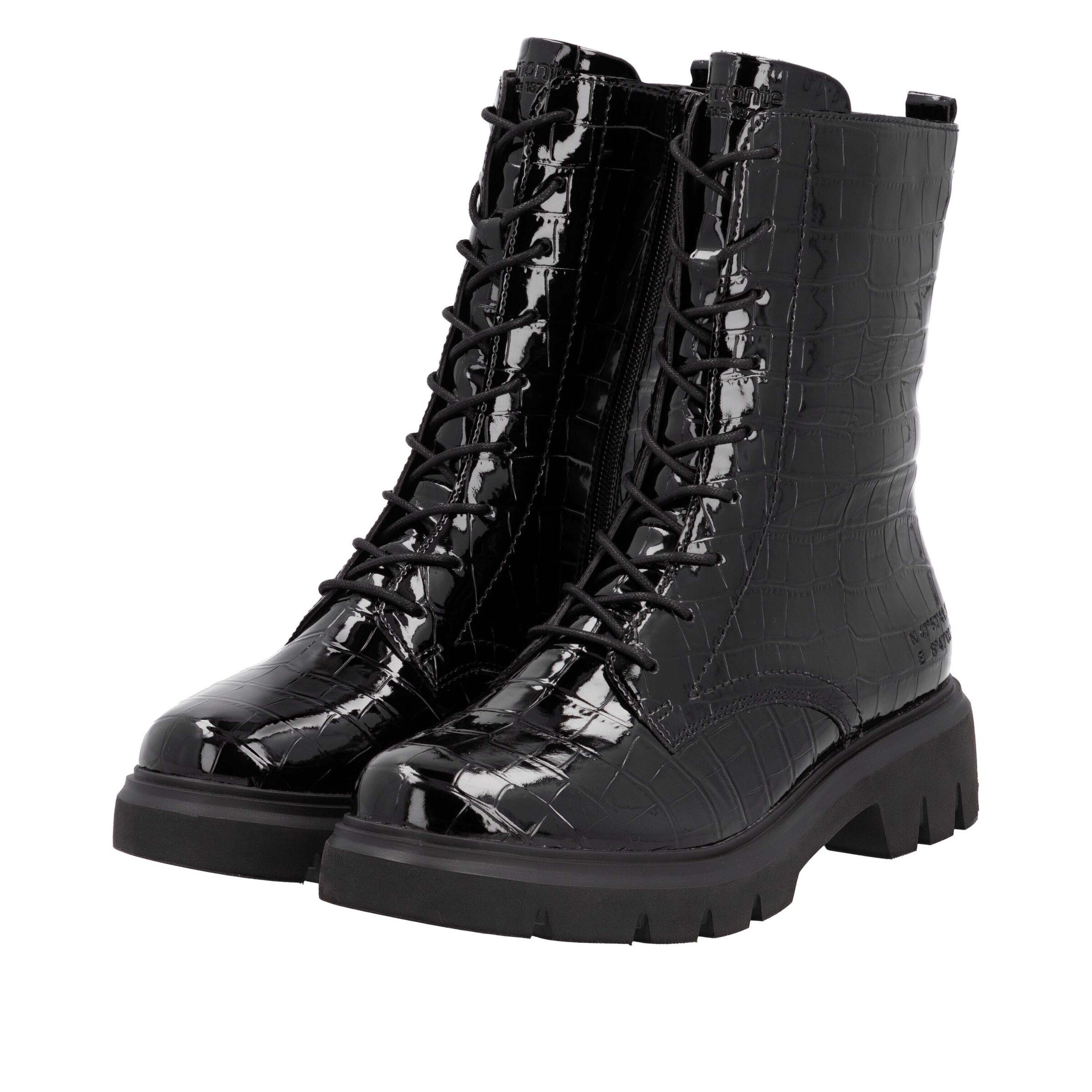 REMONTE Schnürstiefel ' D1W72 ' in Schwarz